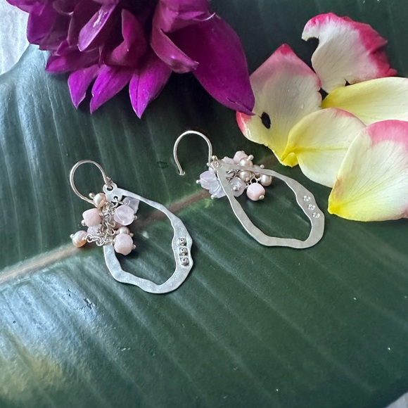 Silpada Jewelry - Silpada  sterling  Silver and Pink quartz Dangle Earrings